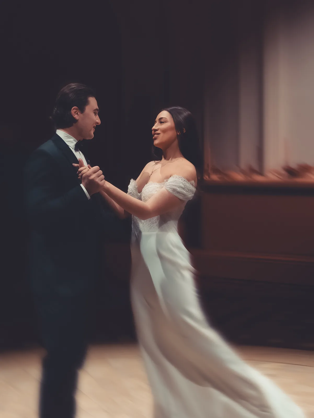 Couple first dance with cinematic motion blur – Japanese documentary wedding photographer Sydney